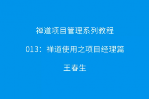 禅道项目管理系列教程13：禅道使用之项目经理篇