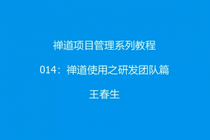 禅道项目管理系列教程14：禅道使用之研发团队篇