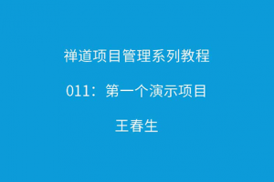 禅道项目管理系列教程11：第一个演示项目