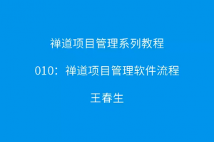 禅道项目管理系列教程10：禅道项目管理软件流程