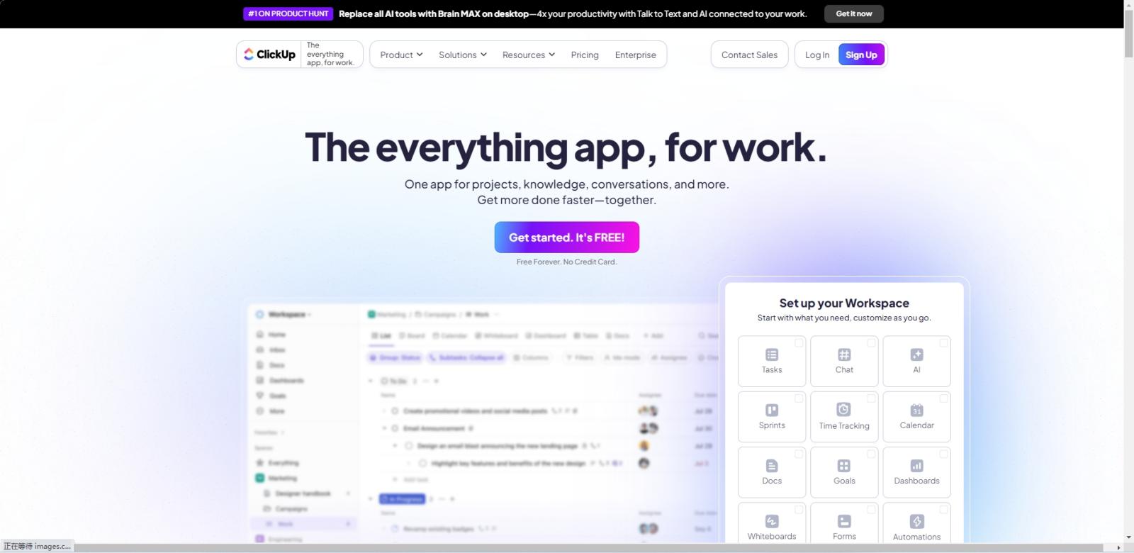 ClickUp一体化工作区配图