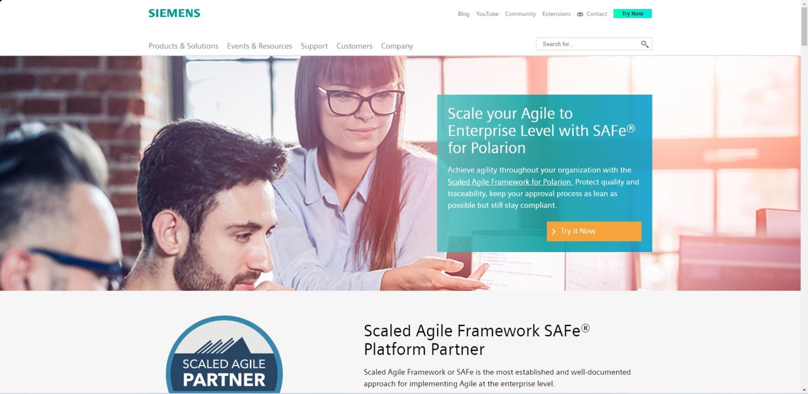 Siemens Polarion ALM需求与测试粒度级追溯示意图