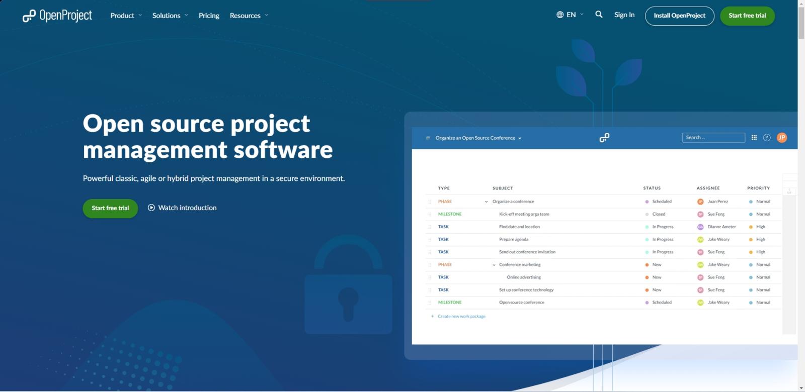 OpenProject（工作包与组合管理）