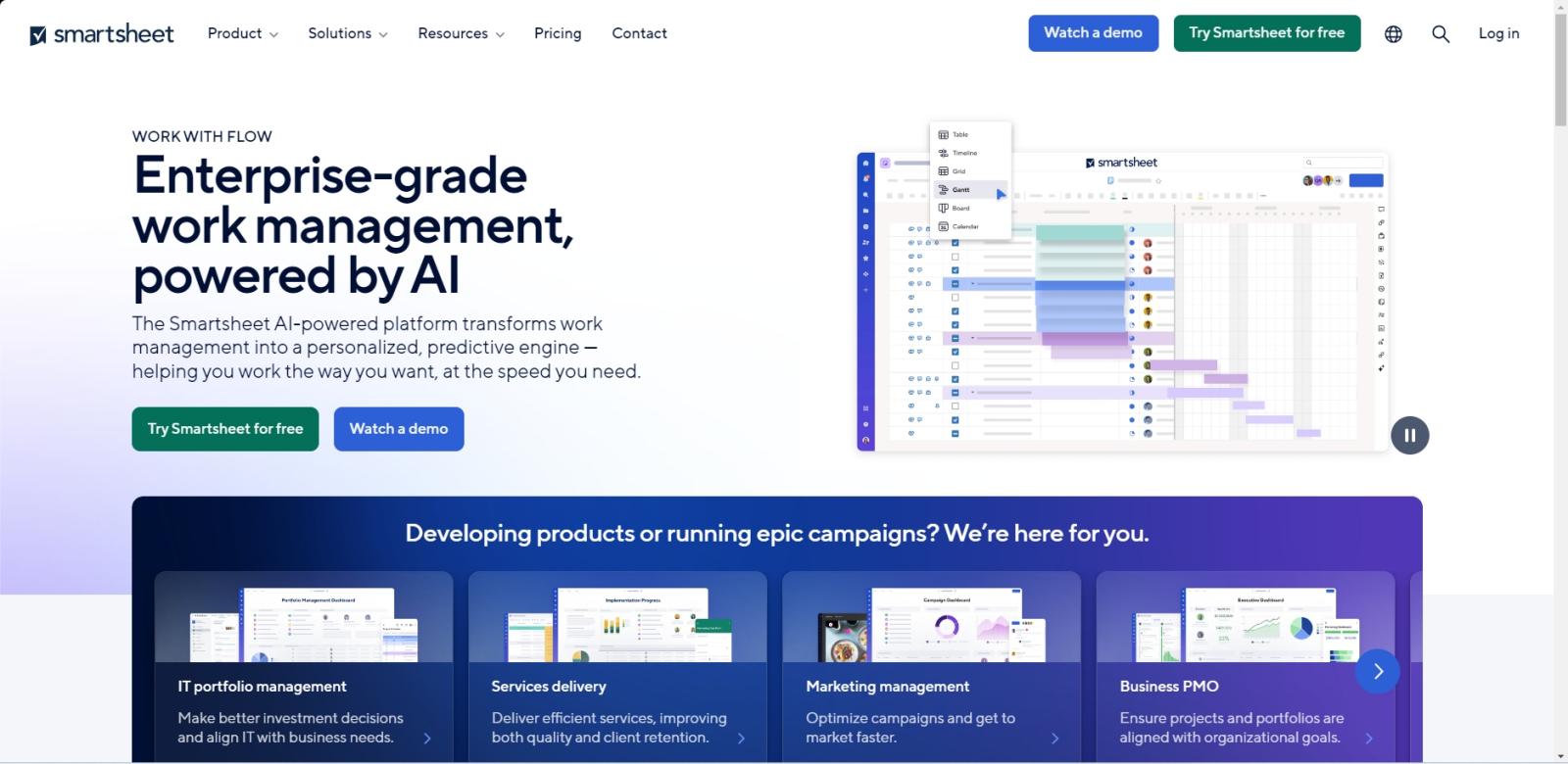 Smartsheet工作管理配图