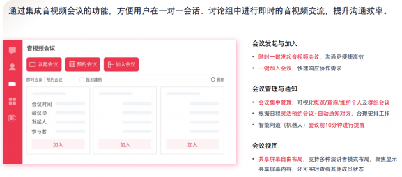 喧喧音视频会议功能界面