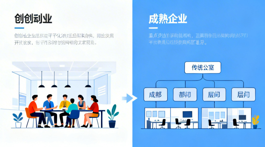 初创企业与成熟企业的组织架构管理差异与方法