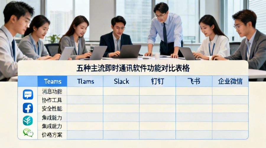公司即时聊天软件有哪些？5大主流产品横向对比表