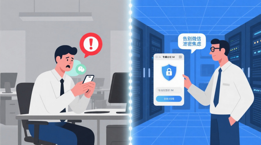 私有化企业防泄密IM对比：安全通讯如何告别“微信泄密焦虑”？