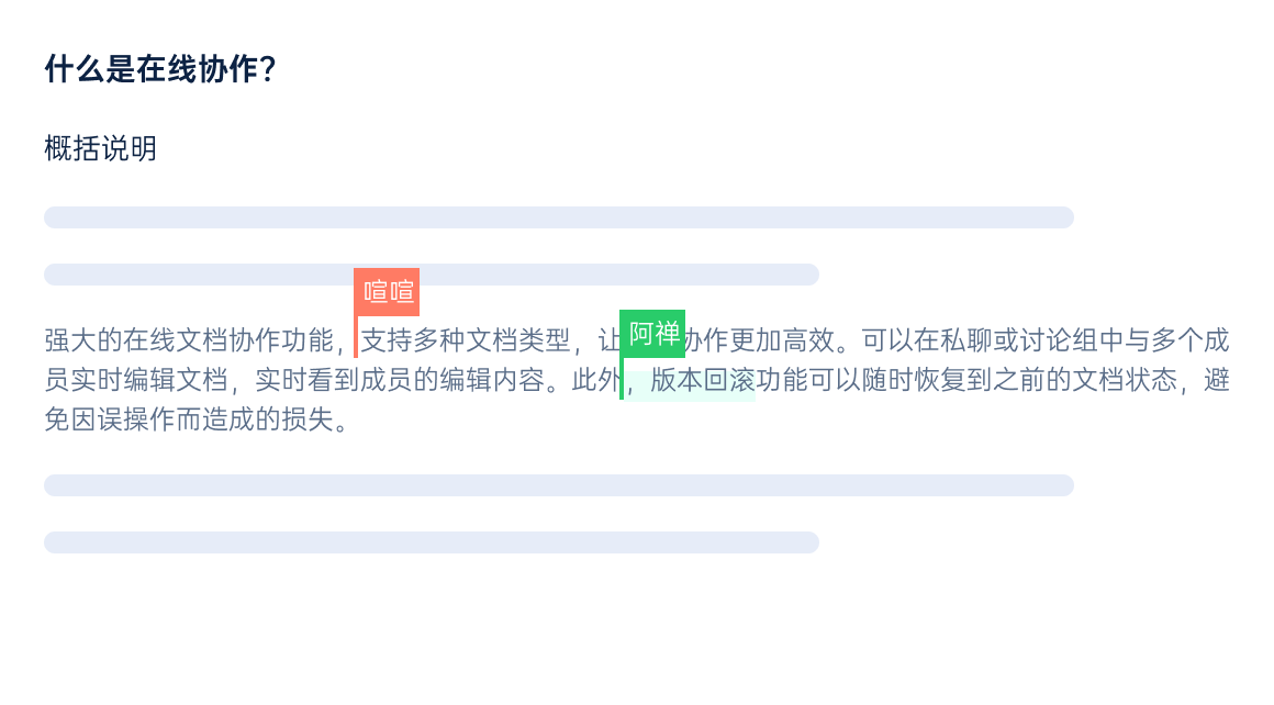 多人在线实时编辑文档功能界面截图