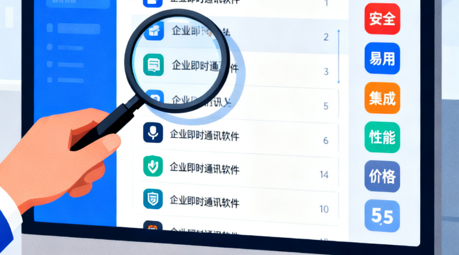 企业即时通讯软件排行榜：选型避坑必读的5个维度