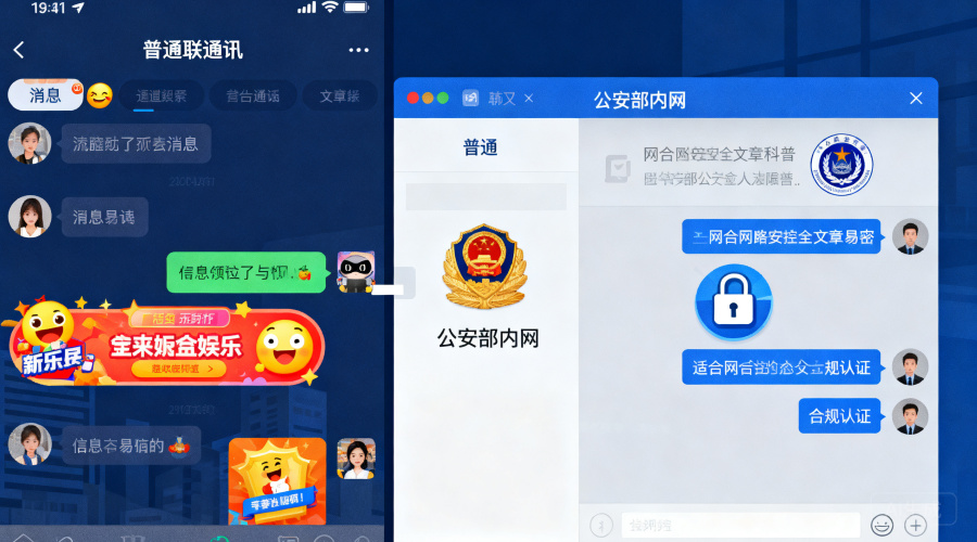 公安部内网聊天与普通即时通讯软件有何区别？合规性与安全性对比