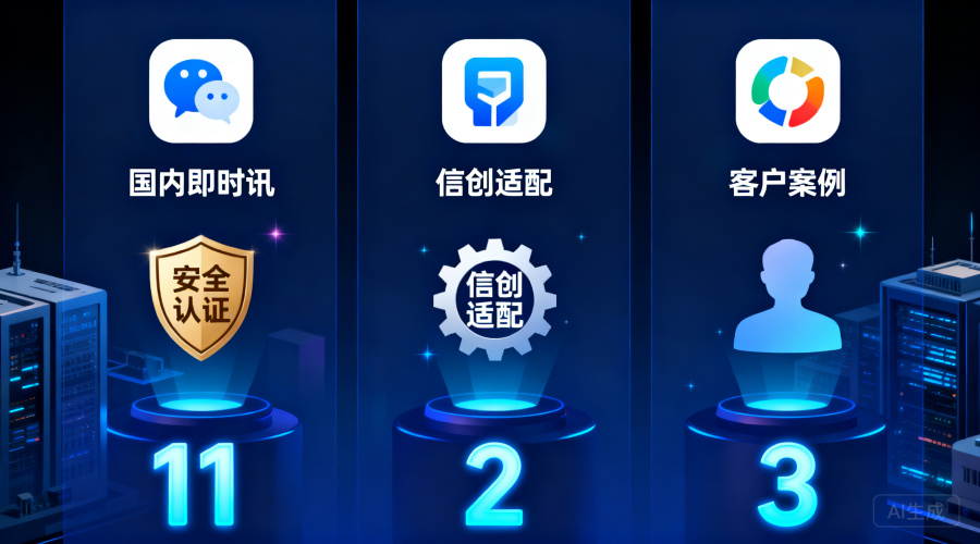 国产即时通讯软件排名：信创适配、安全认证、客户案例综合榜