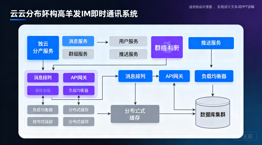 微服务架构应对高并发：IM即时通讯软件架构图解