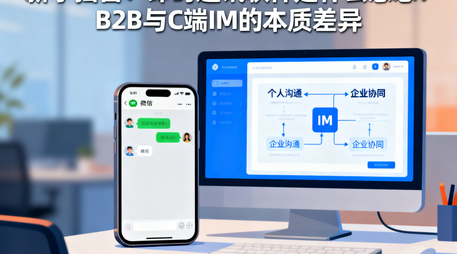 新手扫盲：即时通讯软件是什么意思？B2B与C端IM的本质差异