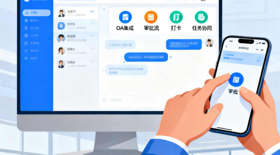企业办公聊天软件怎么选？集成OA/审批是关键
