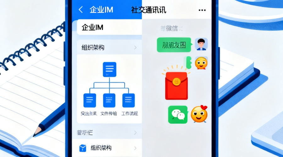 企业聊天软件IM和普通微信有什么不同？功能对比