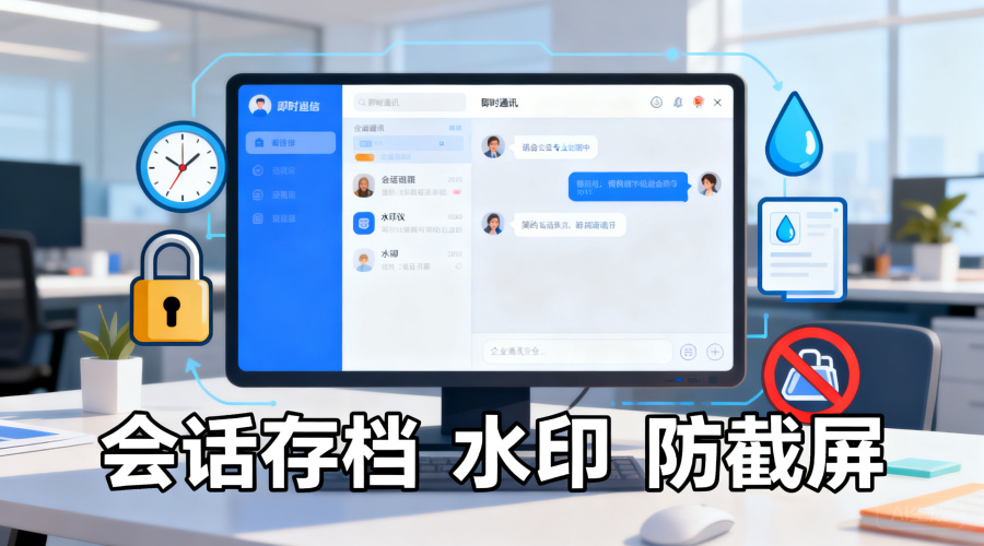即时通讯软件有哪些功能支持合规审计？会话存档、水印、防截屏