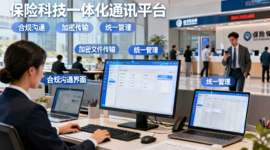 保险行业即时通讯怎么选？监管严、网点多，一套平台能搞定吗
