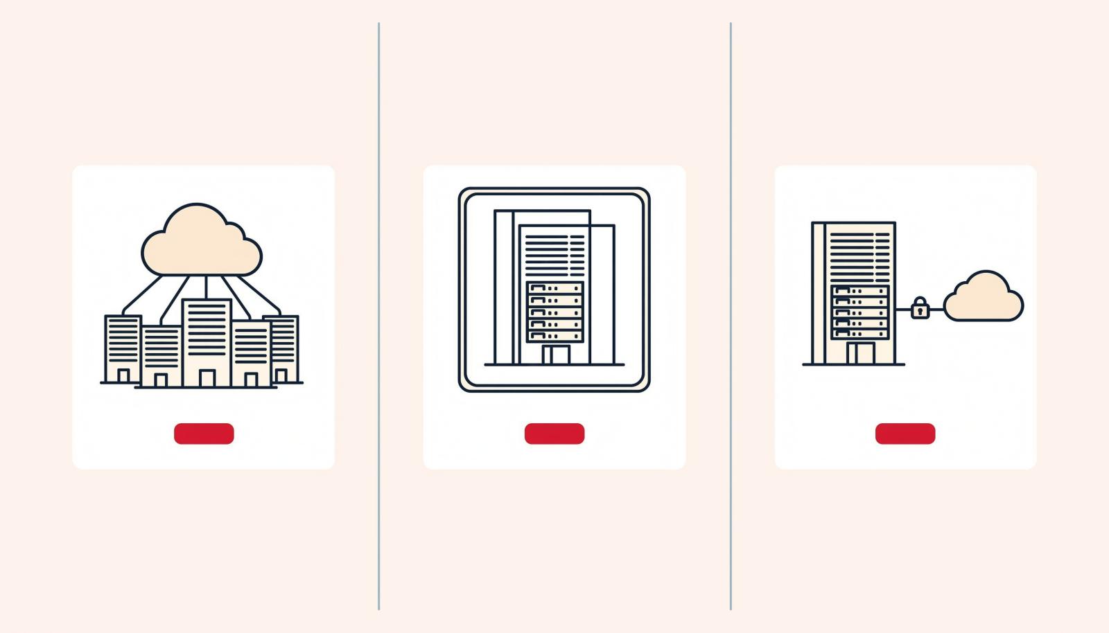 三种企业即时通讯部署方式对照图
