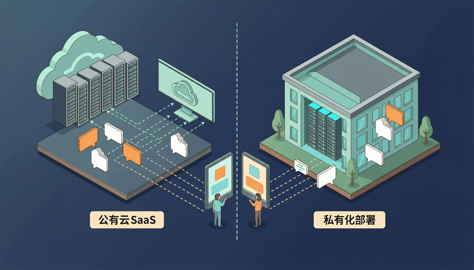 公有云SaaS与私有化部署的数据落点对比场景