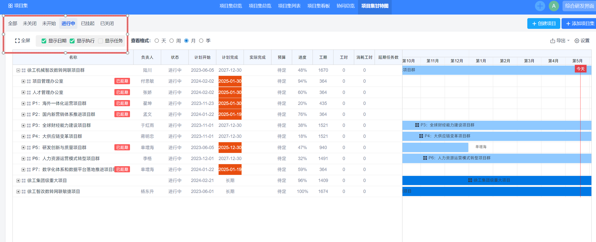 禅道甘特图 禅道甘特图