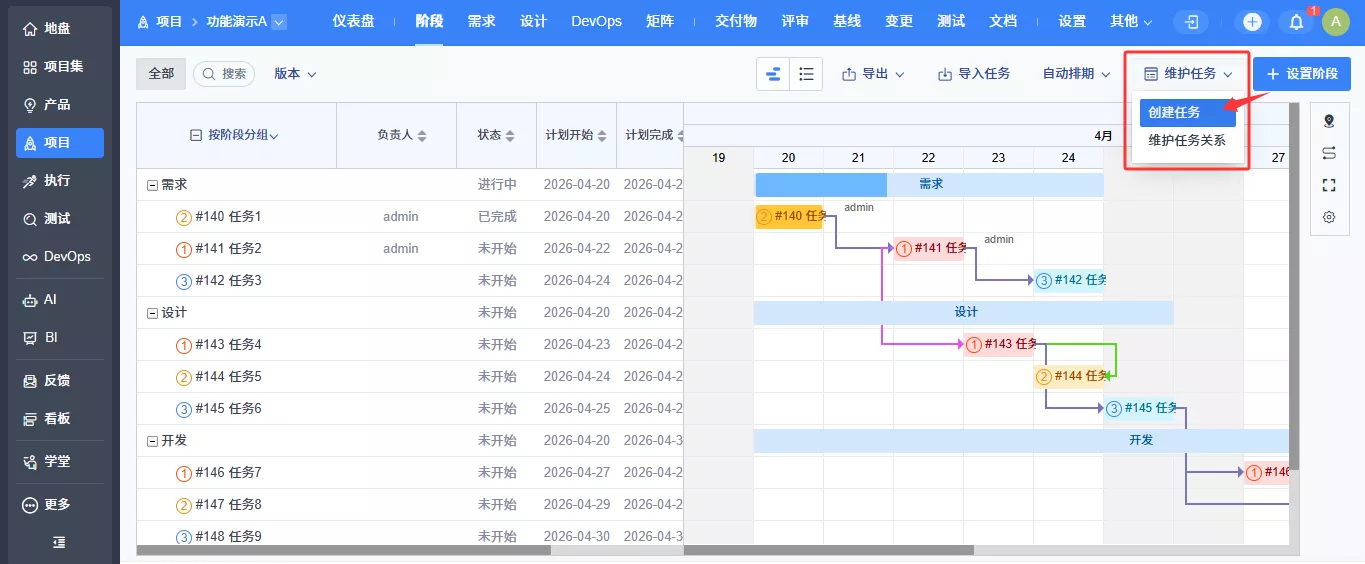 禅道-甘特图 禅道-甘特图