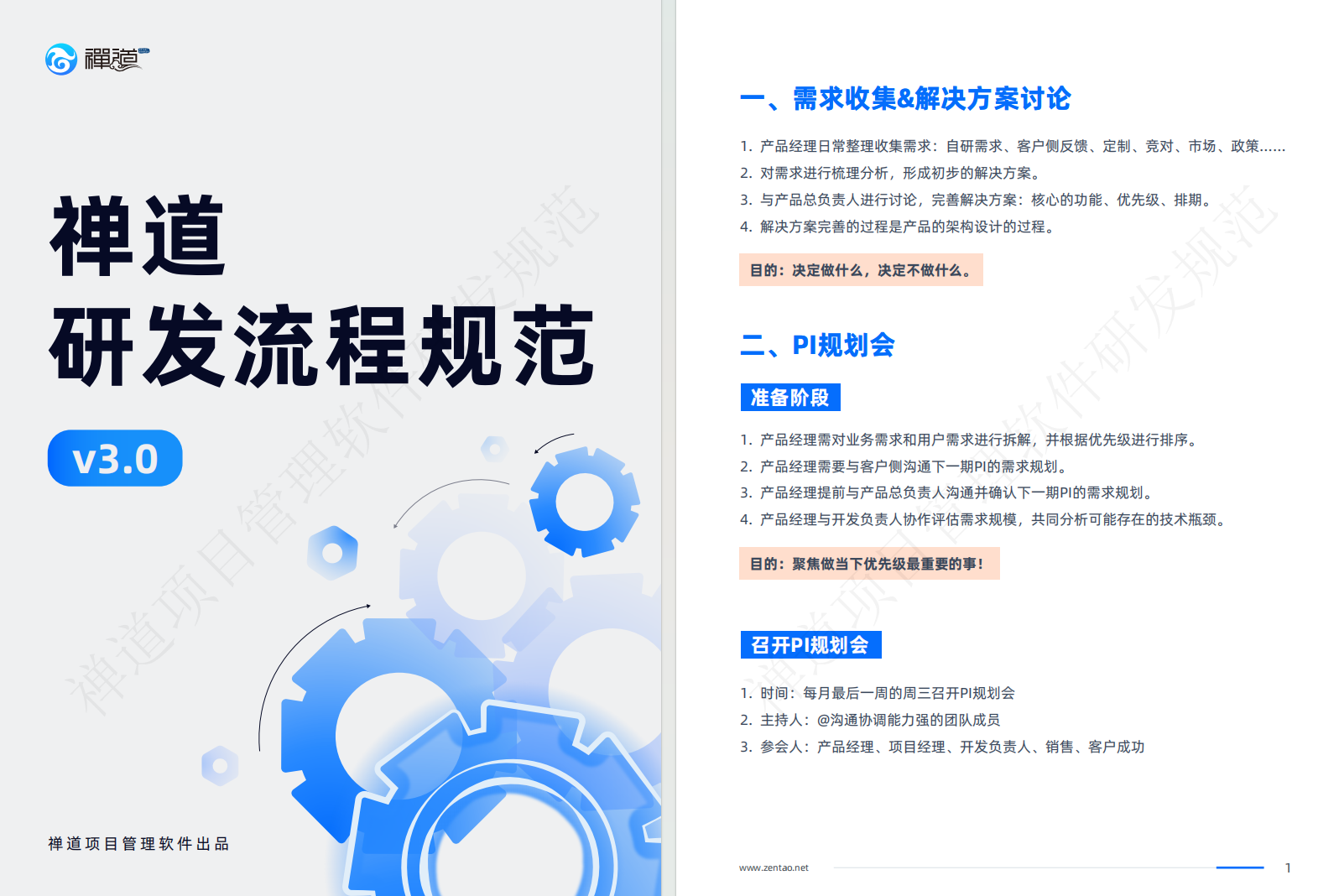 禅道软件团队研发流程规范3.0 禅道软件团队研发流程规范3.0
